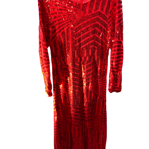 Red sparkled dress