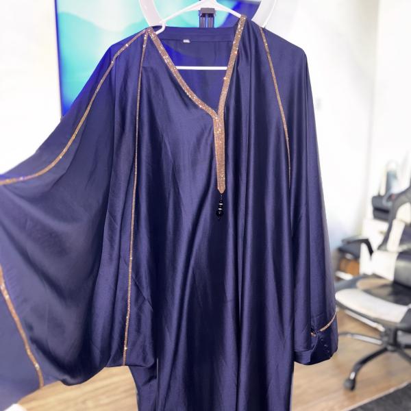 Navy Blue Embellished Kaftan